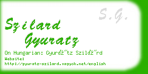 szilard gyuratz business card